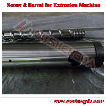 Tornillo y barril de extrusora simple de 110 mm (tornillo y barril para extrusora de PVC / PE reciclado)